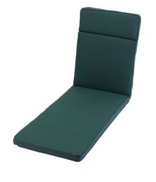 Sun Lounger Outdoor Garden Furniture Cushion (Pack of 4) - L198 x W60 cm - Forest Green