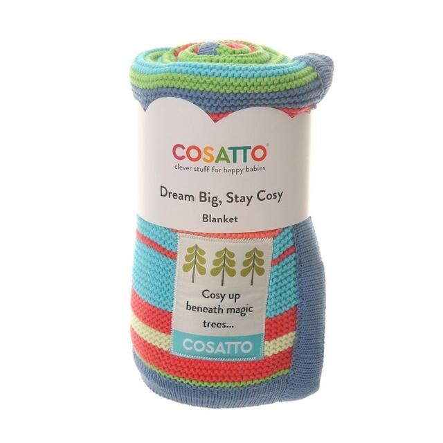 Cosatto Baby Blanket Multi Colour Striped Knit