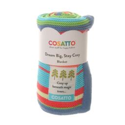 Cosatto Baby Blanket Multi Colour Striped Knit
