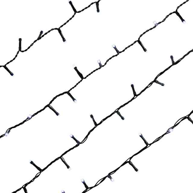 ValueLights 200 Light Cool White Christmas String Lights Clear