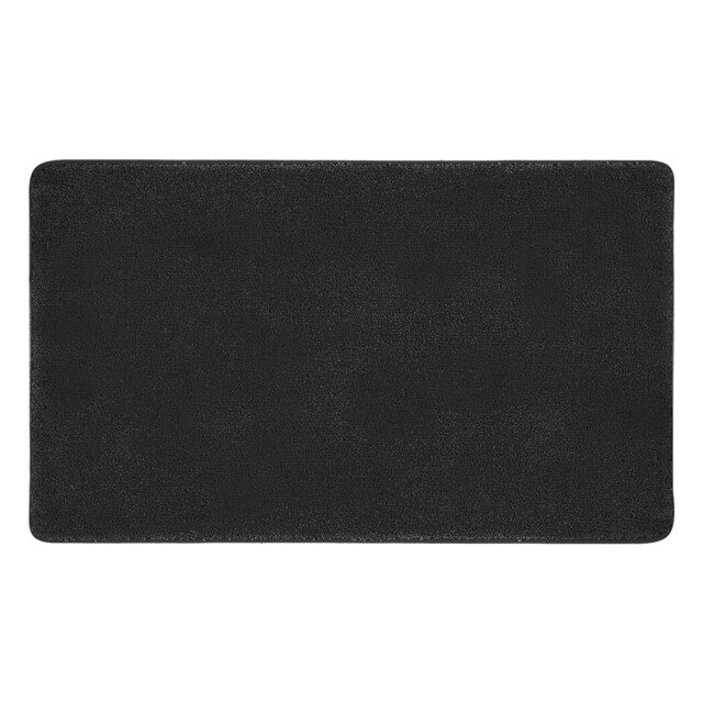 Marlow 60x90CM Non Slip Washable Indoor Kitchen Runner Rug Floor Mat Black Black