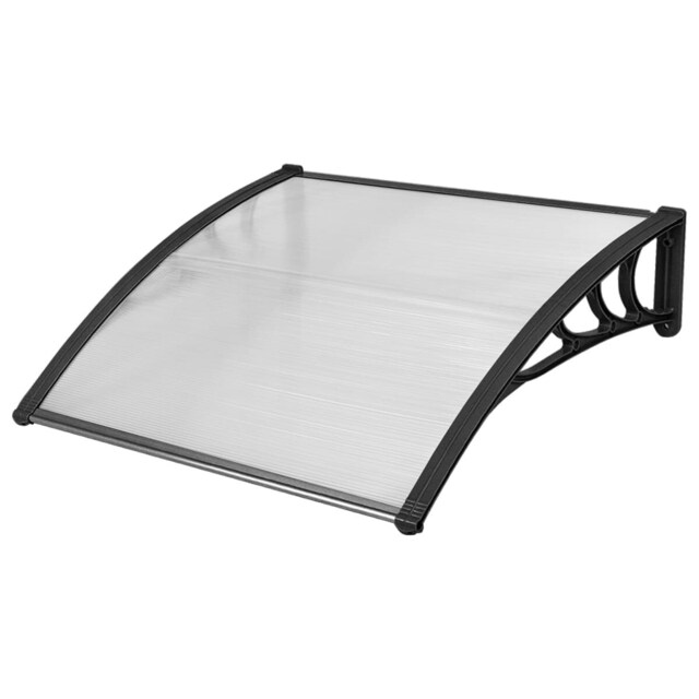 COSTWAY Door Canopy Awning Shelter Front Back Porch Shade White Black