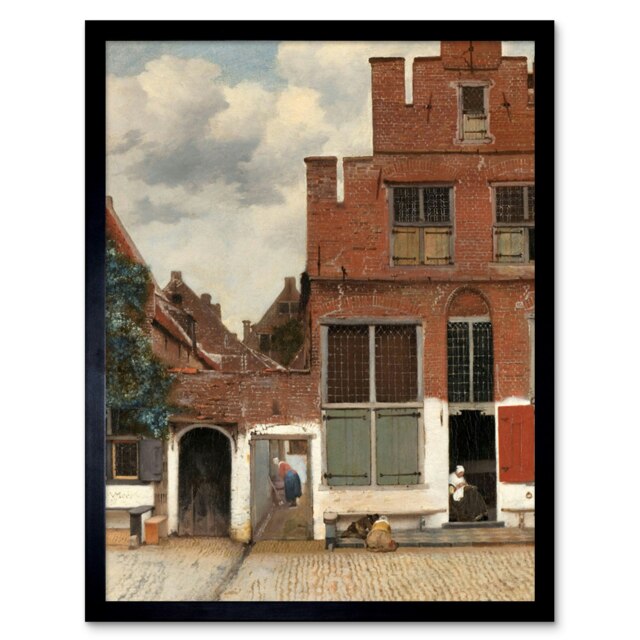 Vermeer View Of Houses In Delft The Little Street Framed Wall Art Print