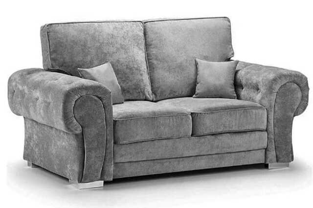 VERONA 2 SEATER FULL BACK SOFA IN GREY