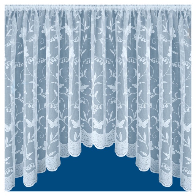 "Hawaii Lace Floral Net Jardiniere with Butterflies 100x36"" (254 x 91cm)"