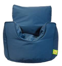 Bean Lazy French Blue Cotton Bean Bag Armchair Toddler Size