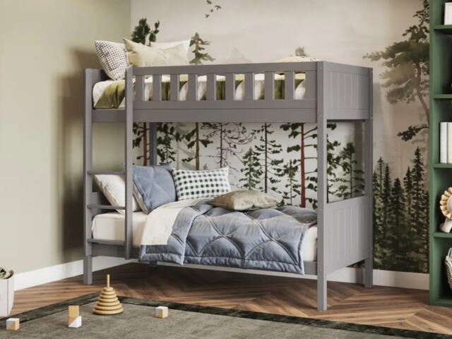 Flair Bea Shorty Wooden Bunk Bed Grey