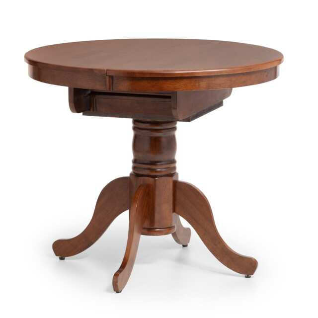 Premium Canterbury 120cm Round to Oval Extending Dining Table - Mahogany