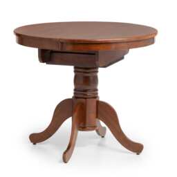 Premium Canterbury 120cm Round to Oval Extending Dining Table - Mahogany