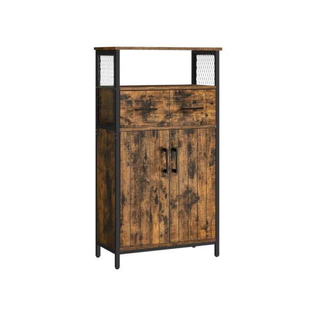 Multipurpose Kitchen Sideboard Buffet Cabinet Rustic Brown Brown