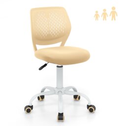 COSTWAY Kids Desk Chair Ergonomic Adjustable Children Study Chair-Yellow
