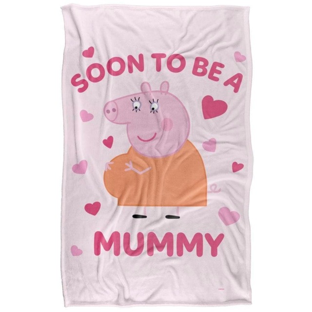 Peppa Pig Soon To Be Mummy Pig Blanket - White - One Size White