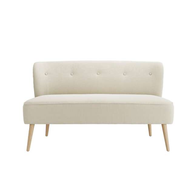 Beau 2 Seater Sofa - House Weave - L68 x W130 x H79.5 cm - Sand/Blonde