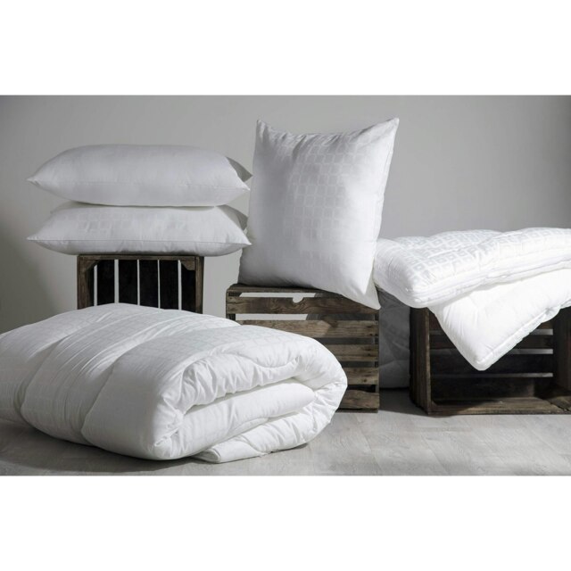 Belledorm Square Microfibre Hotel Pillow - White - 66cm x 66cm White 66 x 66cm