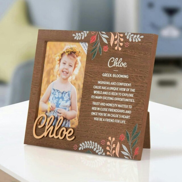 History & Heraldry Pre-Personalised Kids Wooden Picture Frame - Chloe