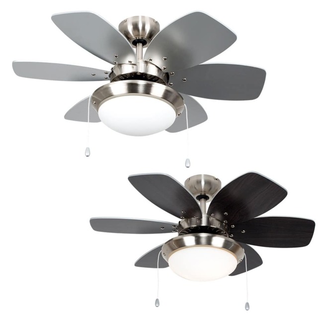 ValueLights Spitfire 30 Inch Ceiling Fan Silver