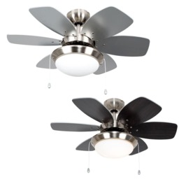 ValueLights Spitfire 30 Inch Ceiling Fan Silver
