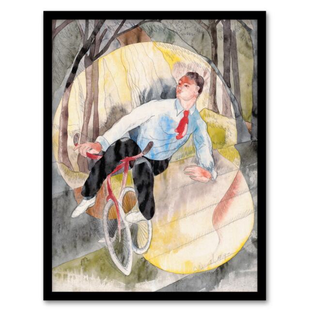 Charles Demuth Framed Wall Art Print In Vaudeville The Bicycle Rider Home Décor