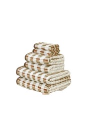 Santa Cruz 6 Piece Cotton Towels Bale Set Striped Soft and Absorbent Brown Bath towel