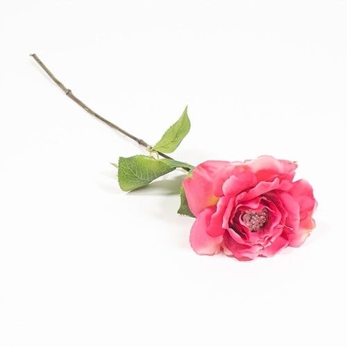 Hot Pink Rose with Gems Artificial Flower Decoration 56cm