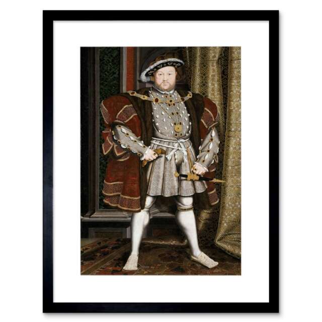 Antique Holbein Junior Henry Tudor VIII King England Framed Wall Art Print