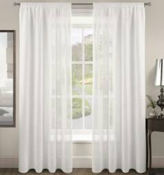 Velosso Riva Slot Top Voile Panel - 150cm x 228cm White White