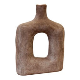 Tall Brown Textured Sculptured Vase