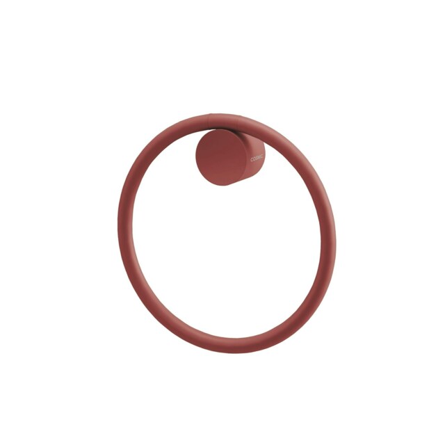 Cosmic Wall Mounted Hand Towel Circular Ring with Stainless Steel Terracotta