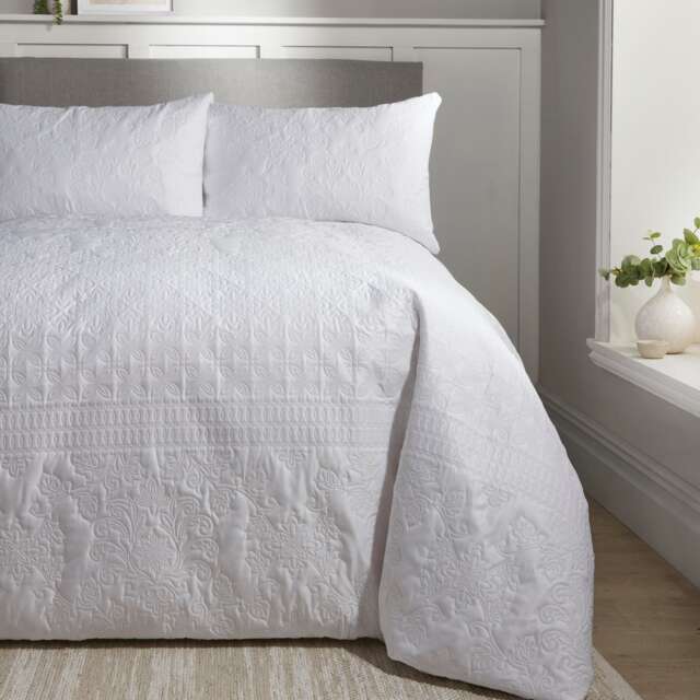 Serene Avery Stripe Duvet Cover Set White