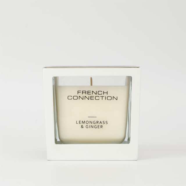 French Connection Wooden Collection Lemongrass & Ginger Candle 200g