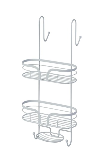 Showerdrape Dante White Steel Hanging Shower Caddy White 1