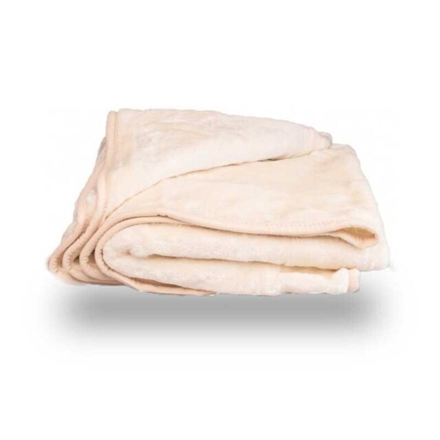 Mink Throw Soft Touch Blanket Fleece Faux Fur 150x200cm Cream