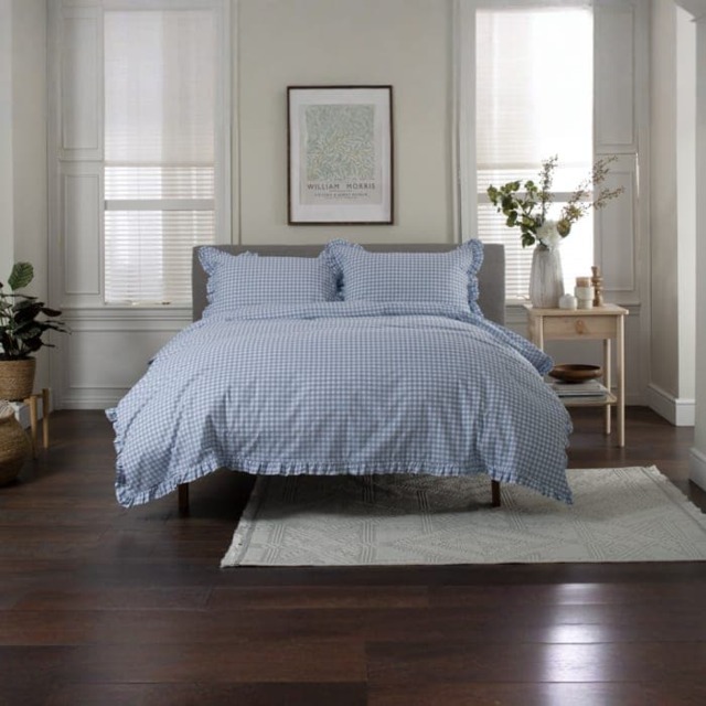 TLC Gingham Frilled Duvet Set