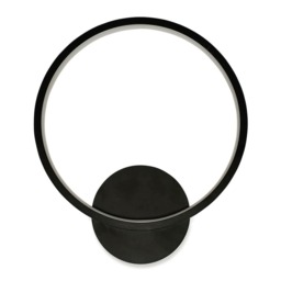 ValueLights Infinity Black Circle Integrated LED Wall Light Black
