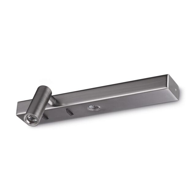Bonne Nuit Left LED Reading Wall Light Nickel 3000K