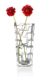 Crystal Look Heavy Glass Bouquet Flower Vase Holder Home Table Elegant Decor Clear Watford