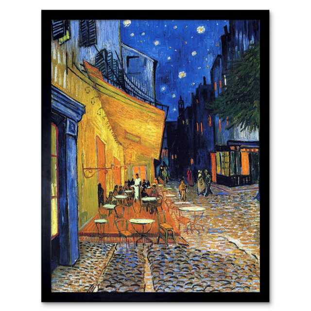 Vincent Van Gogh Cafe Terrace Night Place Du Forum Arles 1888 Framed Wall Art Print