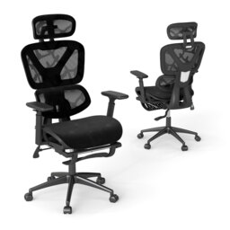 COSTWAY Mesh Office Chair Adjustable Swivel Executive Computer Desk Chair Black