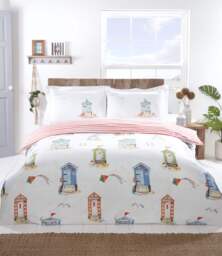 Padstow Polyester Duvet Cover Set with Pillowcase Multi Double
