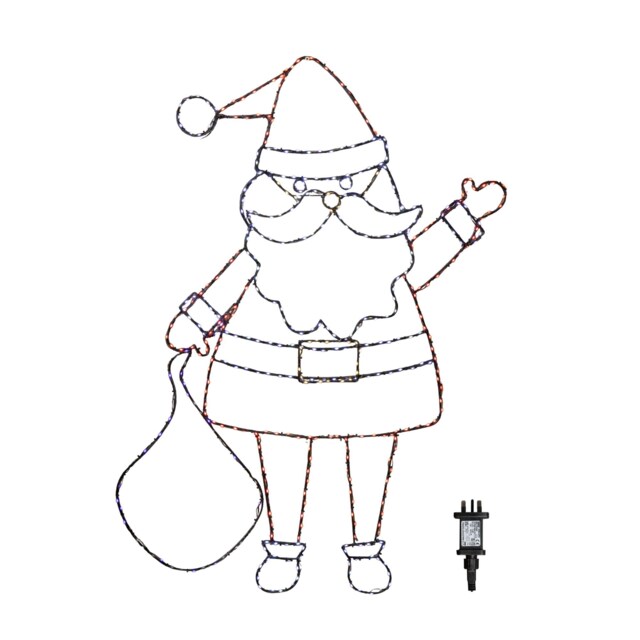 1.18m x 88cm Light up FlexiBright Santa Decoration with 469 Twinkling Multi-Coloured LEDs
