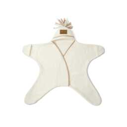 Clair de Lune Star Fleece Wrap Blanket 0-6 Months - Cream