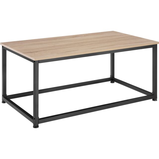 Coffee Table Lynch - rectangular with height-adjustable plastic feet Brown industrial wood light, oak Sonoma 100 x 55 x 45,50 cm 1
