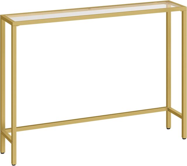 Gold Metal Hallway Console Table