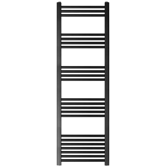 Balterley Straight Heated Heated Towel Rail Radiator, 781W Black Matt Black