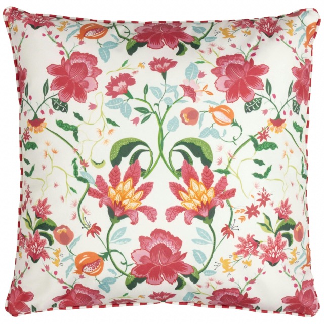 Wylder Nature Claudia Floral Candy Red Outdoor Cushion 45 x 45 cm Multi