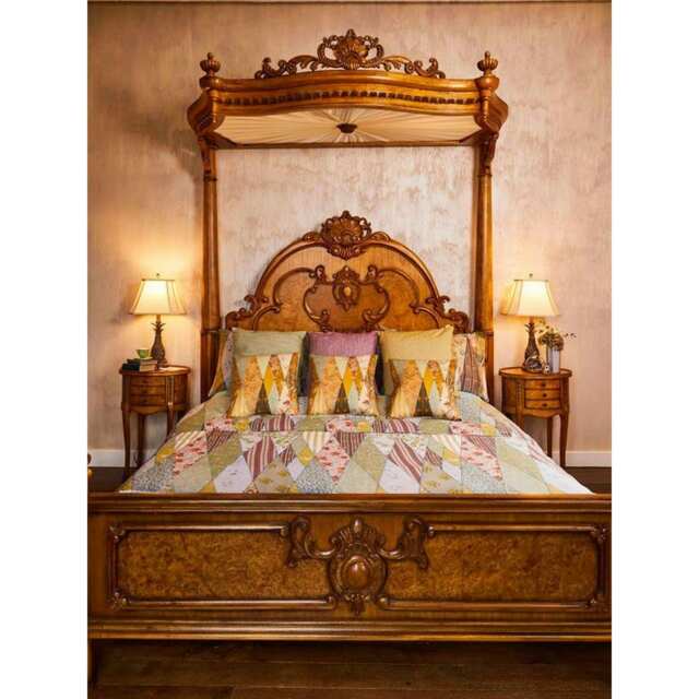 The Chateau by Angel Strawbridge Wallpaper Museum Duvet Cover Set - Green/Yellow/Brown - Double