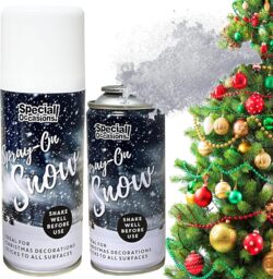 3 x 200ml Artificial Christmas Snow Spray Xmas Tree Window Craft Decoration