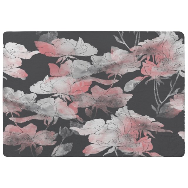 Imprints Flowers And Leaves Of Wild Rose Rug Multi
