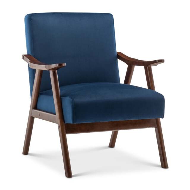 Velvet Blue Selma Accent Chair