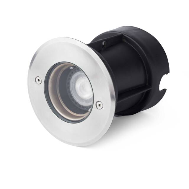 Tecno 1 Light Small Outdoor Recessed Spotlight Matt Nickel IP67, GU10